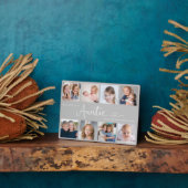 Modern Auntie Photo Collage Heart Script Fotoplaat (Zijkant)