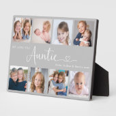 Modern Auntie Photo Collage Heart Script Fotoplaat (Zijkant)