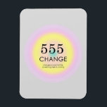 Modern Aura Angel Numerology 555 Betekenis Magneet<br><div class="desc">Het spirituele ombre-design, met engel 555, een getal, dat de verandering en de overgang in je leven symboliseert. De aantallen van de engel 5555 gradiënt poster met betekenis en aantalverklaring. Angel nummert cadeaus.</div>