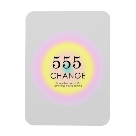 Modern Aura Angel Numerology 555 Betekenis Magneet (Verticaal)