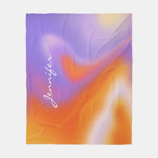 Modern Aura Colorful Gradient Fleece Blanket Deken (Voorkant)