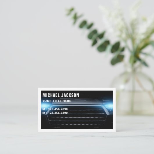 modern Auto Detailing / Reparatie blauw Visitekaar Visitekaartje (Staand voorkant)