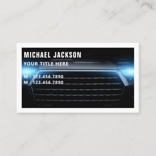 modern Auto Detailing / Reparatie blauw Visitekaar Visitekaartje (Voorkant)
