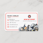 modern autoonderdeel | wit visitekaartje (Voorkant)