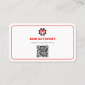 modern autoonderdeel | wit visitekaartje (Achterkant)