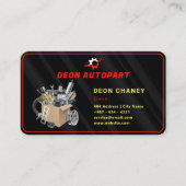 modern autoonderdeel | zwart visitekaartje (Voorkant)