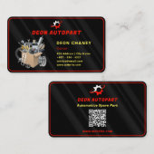 modern autoonderdeel | zwart visitekaartje (Voorkant / Achterkant)