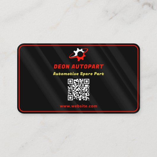 modern autoonderdeel | zwart visitekaartje (Achterkant)