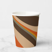 Modern Autumn Abstracte Wavy Lines in Earth Tones Papieren Bekers (Links)