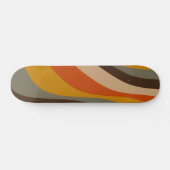 Modern Autumn Abstracte Wavy Lines in Earth Tones Persoonlijk Skateboard (Horizontaal)