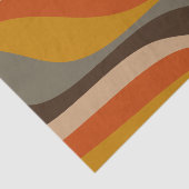 Modern Autumn Abstracte Wavy Lines in Earth Tones Tissuepapier (Detail)