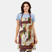 Modern Autumn Arch Pattern Schort met aangepaste n (Gedragen)