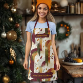 Modern Autumn Arch Pattern Schort met aangepaste n