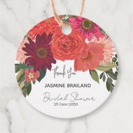 Modern Autumn Floral Vrijgezellenfeest dank u Bedankjes Labels