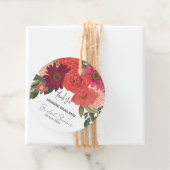 Modern Autumn Floral Vrijgezellenfeest dank u Bedankjes Labels (In situ)