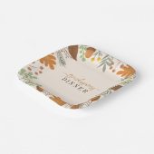 Modern Autumn Herfst Festive Friendsgiving Dinner Papieren Bordje (Gebogen)