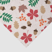 Modern Autumn Leaves and Acorns Pattern Tissuepapier (Detail)