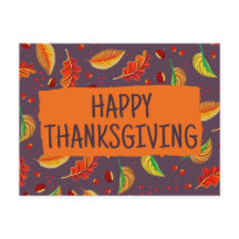 Modern Autumn Leaves Kastanjes Herfst Thanksgiving