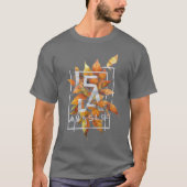 Modern Autumn Leaves Typography T-shirt (Voorkant)