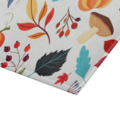 Modern Autumn Pumpkin Leaf Pattern Snijplank (Hoek)