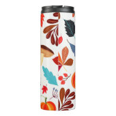 Modern Autumn Pumpkin Leaf Pattern Thermosbeker (Achterkant)