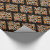 Modern Autumn Pumpkin Leaves Cadeaupapier (Hoek)