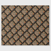 Modern Autumn Pumpkin Leaves Cadeaupapier (Vlak)