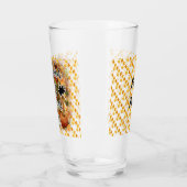 Modern Autumn Pumpkin Leaves Glas (Links)