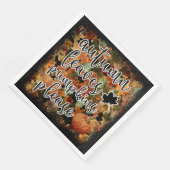Modern Autumn Pumpkin Leaves Servet (Hoek)