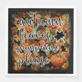 Modern Autumn Pumpkin Leaves Servet (Voorkant)