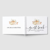 Modern Autumn Waterverf Pomkins & Flowers Gastenboek (Volledig)