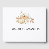 Modern Autumn Waterverf Pomkins & Flowers Gastenboek (Achterkant)