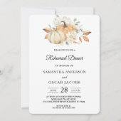 Modern Autumn Waterverf Pomkins & Flowers Kaart (Voorkant)