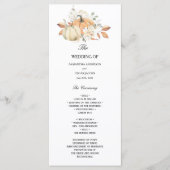 Modern Autumn Waterverf Pomkins & Flowers Menu (Voorkant)