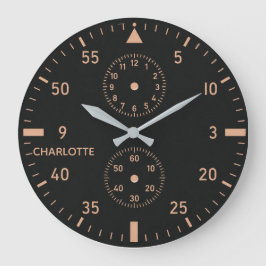 Modern Aviation Instrument Pilot Chronograph Grote Klok