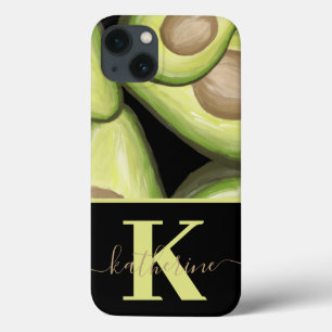 Modern Avocado Patroon Monogram Case-Mate iPhone Case