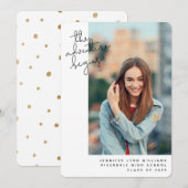 Modern avontuur begint Afstuderen foto Aankondiging (Voorkant / Achterkant)