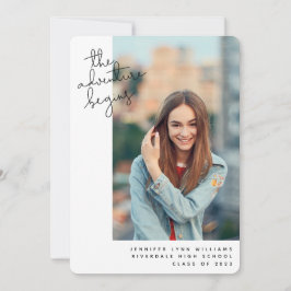 Modern avontuur begint Afstuderen foto Aankondiging