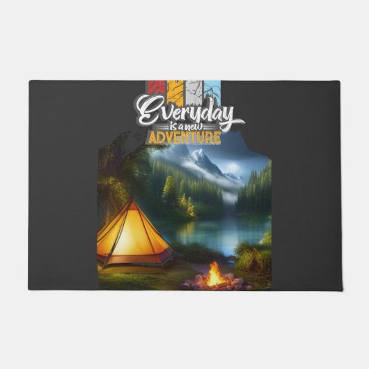 Modern avontuur kamperen en reizen deurmat (Voorkant)
