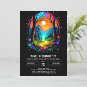 Modern avontuur wacht op houtverjaardag kaart (Staand voorkant)