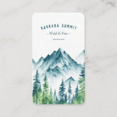 Modern Avontuurlijk Reizen Bergdennenbos Visitekaartje (Voorkant)