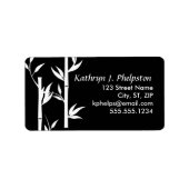 Modern Aziatisch bamboe gepersonaliseerd adres Etiket (Voorkant)