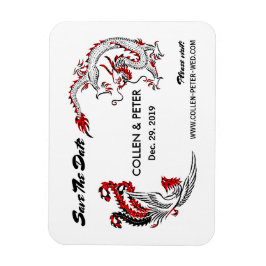 Modern Aziatisch Chinees Dragon-Phoenix Save The D Magneet