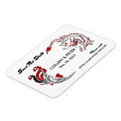 Modern Aziatisch Chinees Dragon-Phoenix Save The D Magneet (Linkerzijde)