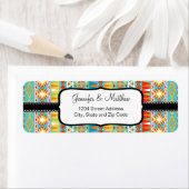 Modern Azteeks patroon Etiket (Insitu)