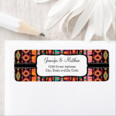 Modern Azteeks patroon Etiket (Insitu)