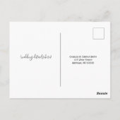Modern b&w bruiloft rsvp briefkaarten (Achterkant)