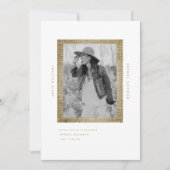 Modern B/W Photo Burlap-Vrijgezellenfeest Kaart (Voorkant)