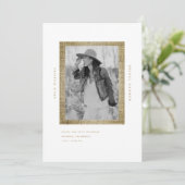 Modern B/W Photo Burlap-Vrijgezellenfeest Kaart (Staand voorkant)