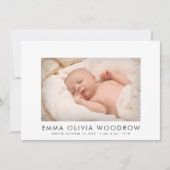 Modern Baby 4 Fotocollage Geboorte Aankondiging (Voorkant)